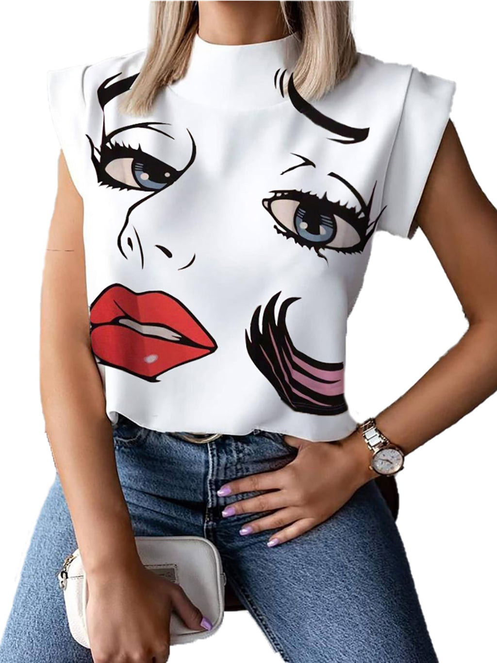 LIP PRINT BLOUSE 