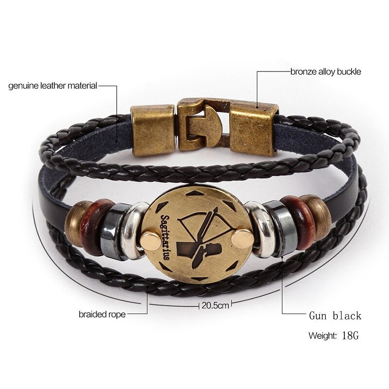 12 CONSTELLATIONS LEATHER STRAP 