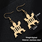 BOUCLES D'OREILLES ETHNIQUES EN ACIER INOXYDABLE