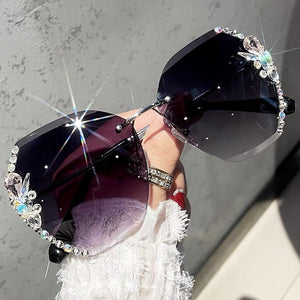 RIMLESS DIAMOND SUNGLASSES