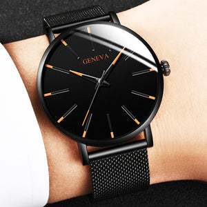 MONTRE MINIMALISTE EN MAILLE D'ACIER INOXYDABLE - BOSSOUASHOP