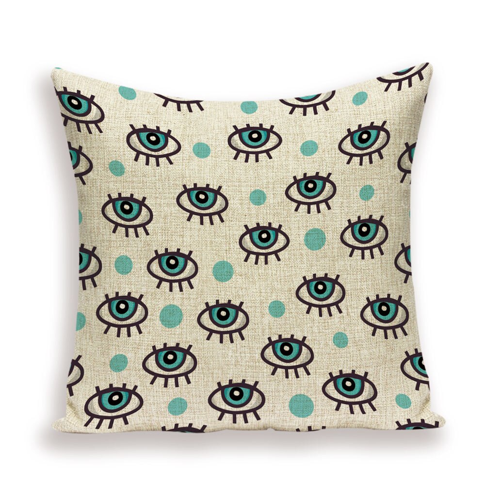 ABSTRACT CUSHION COVER, GEOMETRIC PATTERNS. 