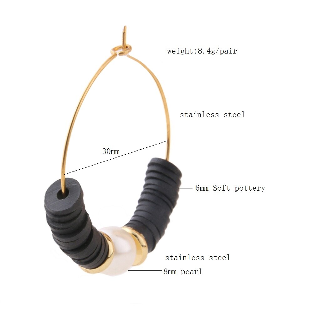 BOUCLES D'OREILLES EN ARGILE DOUCE