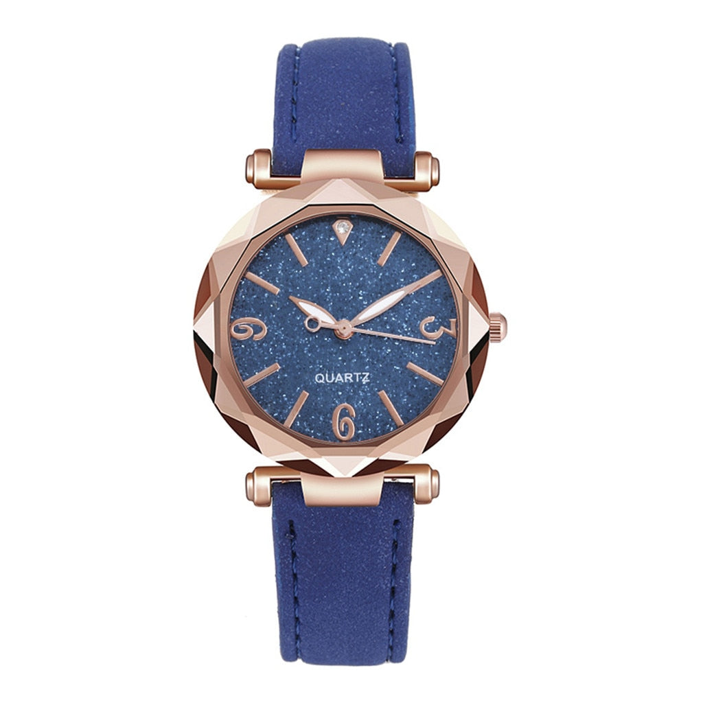 MONTRE-BRACELET EN CUIR ET CRISTAL POUR FEMMES - BOSSOUASHOP