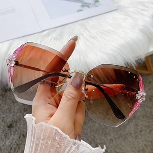 RIMLESS DIAMOND SUNGLASSES