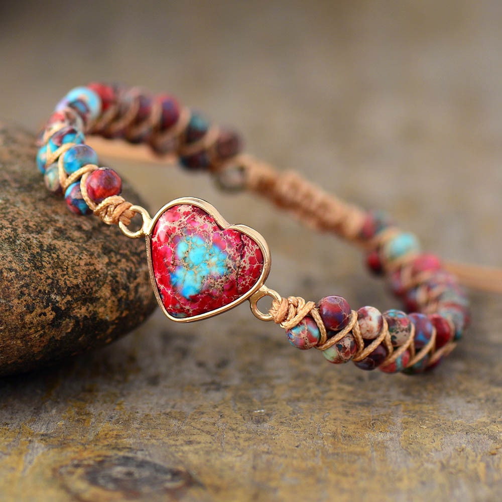 BRACELET JASPER COEUR PASSIONNÉ - BOSSOUASHOP