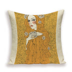 ABSTRACT CUSHION COVER, GEOMETRIC PATTERNS. 