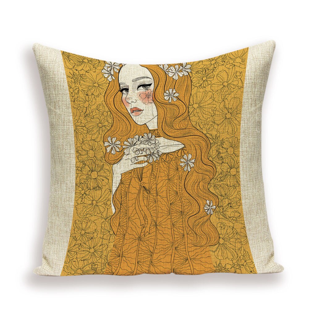 ABSTRACT CUSHION COVER, GEOMETRIC PATTERNS. 