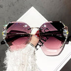 RIMLESS DIAMOND SUNGLASSES