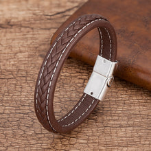 Load image into Gallery viewer, MEN&#39;S BRAIDED LEATHER BRACELET 
