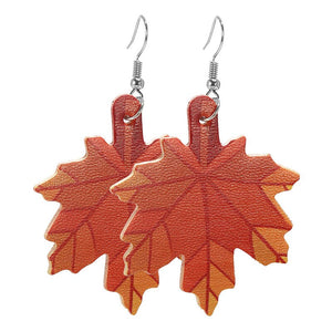 MAPLE LEATHER EARRINGS