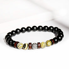 Charger l&#39;image dans la galerie, BRACELET RÉTRO EN PIERRE NOIRE ET BLANCHE
