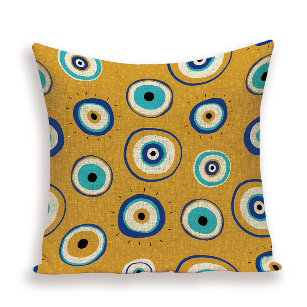 ABSTRACT CUSHION COVER, GEOMETRIC PATTERNS. 