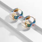 FLOWER HOOP EARRINGS 