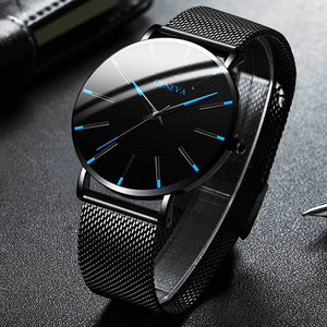 MONTRE MINIMALISTE EN MAILLE D'ACIER INOXYDABLE - BOSSOUASHOP