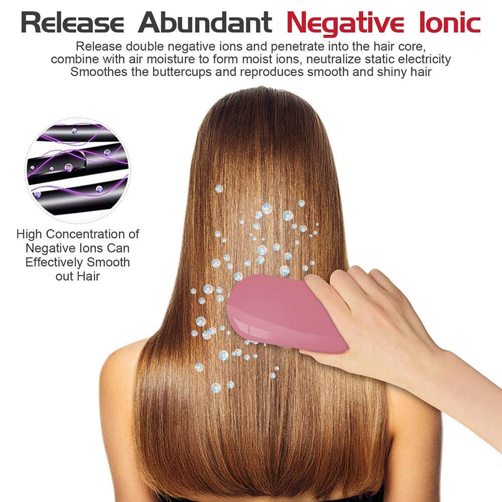 BROSSE A CHEVEUX ELECTRIQUE A IONS NEGATIFS