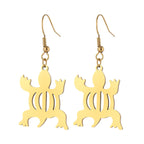 BOUCLES D'OREILLES ETHNIQUES EN ACIER INOXYDABLE