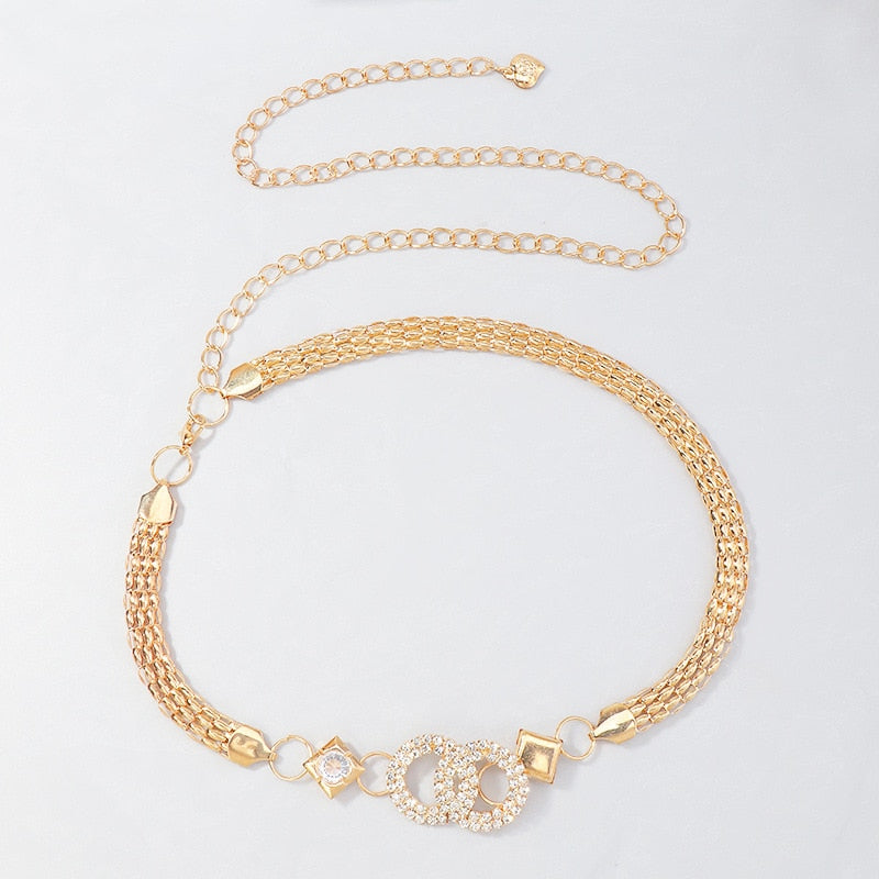 CEINTURES EN MÉTAL À PAILLETTES VINTAGE POUR FEMMES