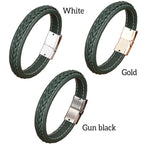 BRACELET EN CUIR TRESSÉ POUR HOMMES