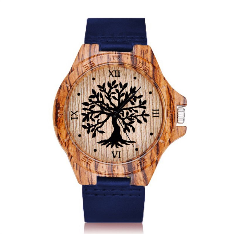 MONTRE -BRACELET EN BOIS IMITATION CERF-UNISEXE - BOSSOUASHOP