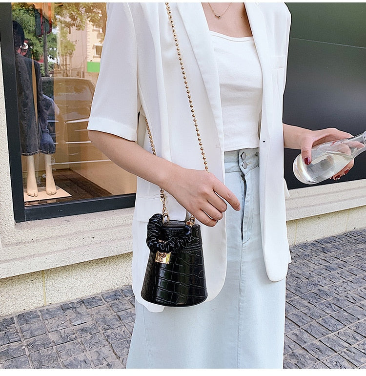 CROCODILE PATTERN HANDBAG 