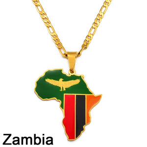 PENDENTIF A MOTIF DE CARTE D'AFRIQUE - BOSSOUASHOP