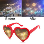 LUNETTES EN FORME DE COEUR A EFFETS DE DIFFRACTION POUR  FEMMES - BOSSOUASHOP
