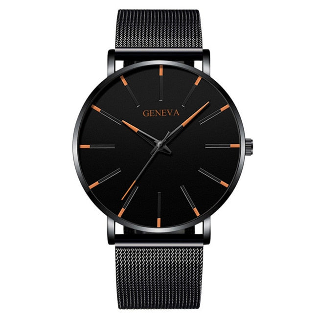 MONTRE MINIMALISTE EN MAILLE D'ACIER INOXYDABLE - BOSSOUASHOP