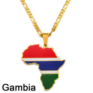 PENDENTIF A MOTIF DE CARTE D'AFRIQUE - BOSSOUASHOP