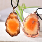 PENDENTIFS EN AGATE DE CRISTAL NATUREL - BOSSOUASHOP