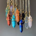 COLLIER PENDULE EN PIERRE NATURELLE - BOSSOUASHOP