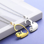COLLIER - PENDENTIF COEUR DE COUPLE - BOSSOUASHOP