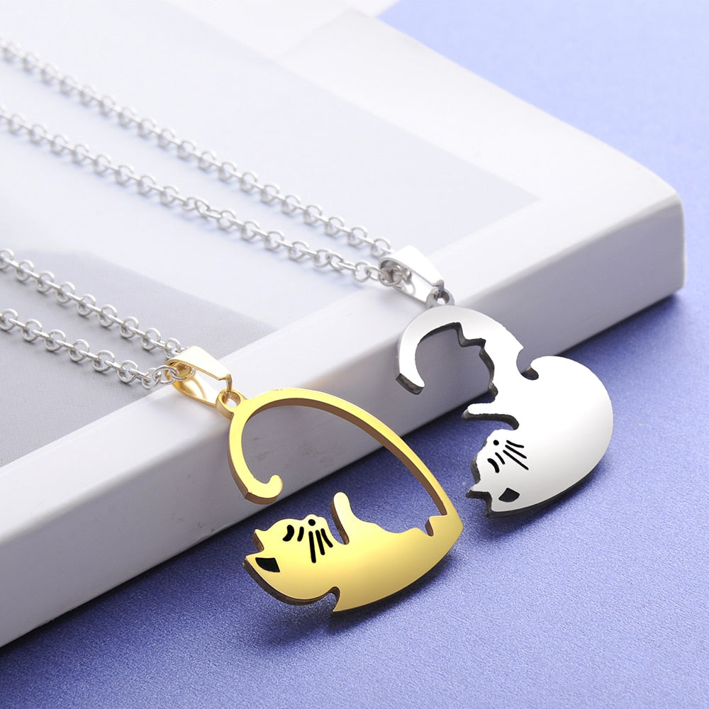 COLLIER - PENDENTIF COEUR DE COUPLE - BOSSOUASHOP
