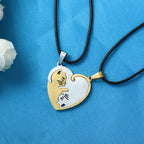 COLLIER - PENDENTIF COEUR DE COUPLE - BOSSOUASHOP
