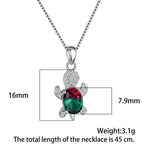 COLLIER DE TORTUE EN PIERRE ARC-EN-CIEL