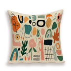 ABSTRACT CUSHION COVER, GEOMETRIC PATTERNS. 