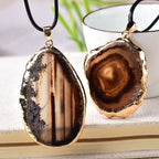 PENDENTIFS EN AGATE DE CRISTAL NATUREL - BOSSOUASHOP