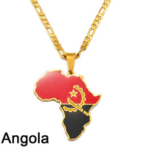 PENDENTIF A MOTIF DE CARTE D'AFRIQUE - BOSSOUASHOP