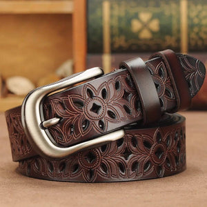 CEINTURE EN CUIR VÉRITABLE POUR FEMMES