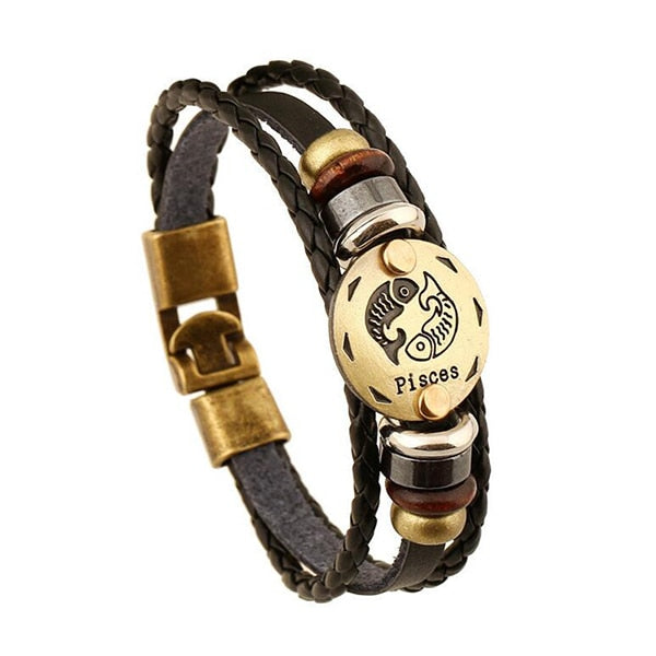 12 CONSTELLATIONS LEATHER STRAP 