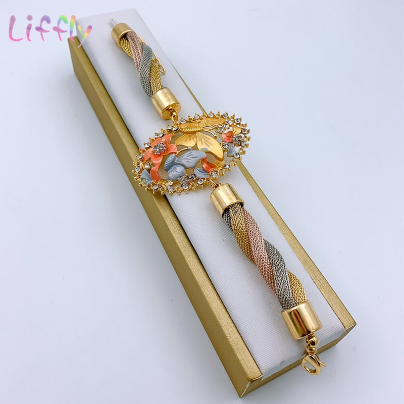 PARURE DE BIJOUX ETHNIQUES À BRELOQUES