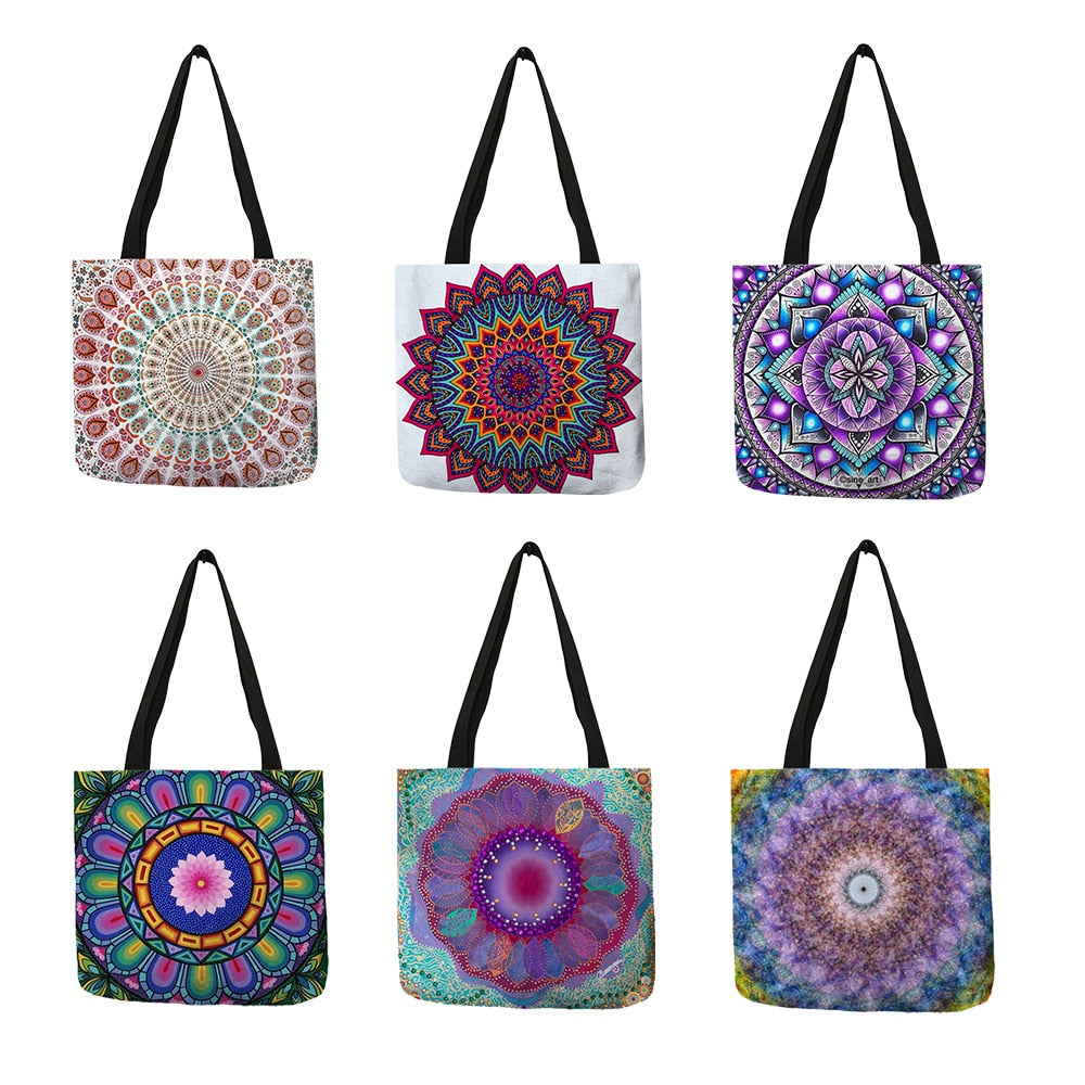 SACS FOURRE-TOUT À FLEURS DE MANDALA