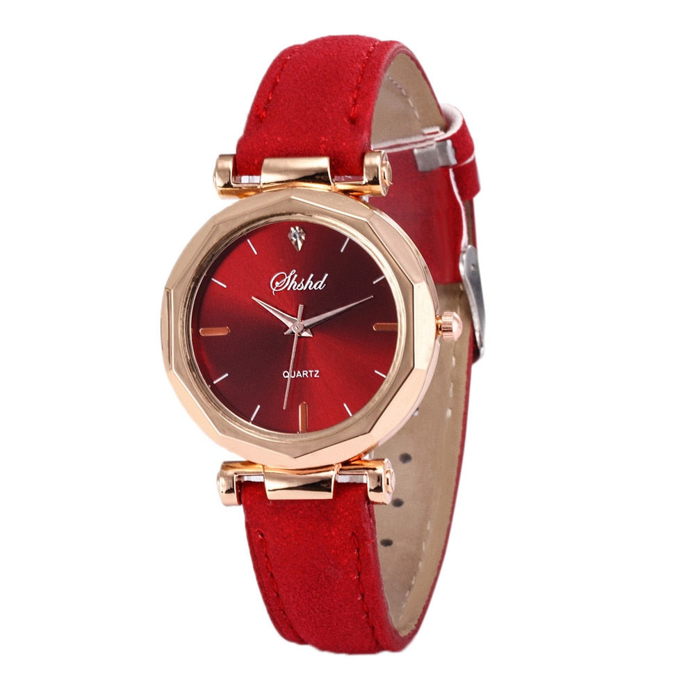 MONTRE-BRACELET EN CUIR ET CRISTAL POUR FEMMES - BOSSOUASHOP