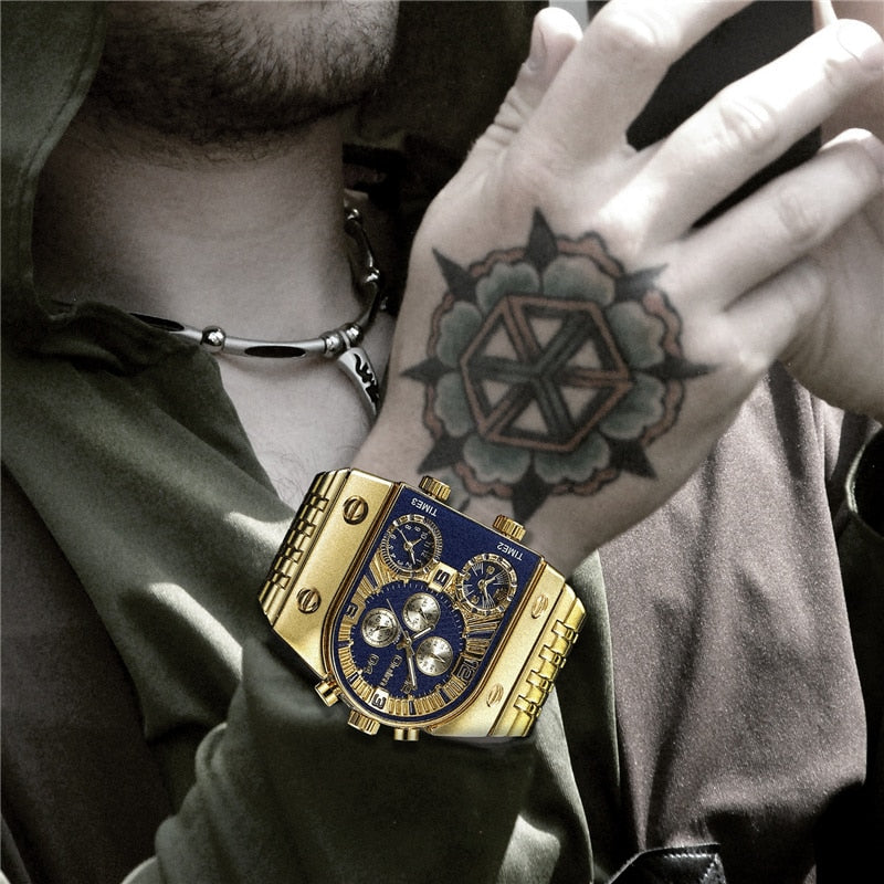 MONTRE-BRACELET À QUARTZ POUR HOMMES