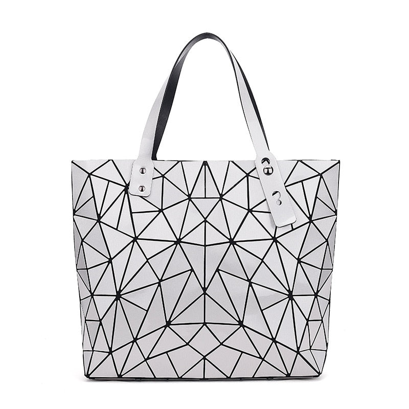 SAC À MAIN À CARREAUX GEOMETRIQUE PLIÉ