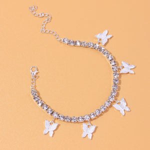 BRACELET DE CHEVILLE EN STRASS - BOSSOUASHOP