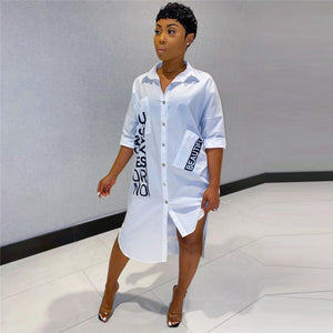 SHIRT DRESS - CHIC PATCHWORK MODE