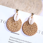 BOUCLES D'OREILLES EN FORME DE COQUILLE NATURELLE
