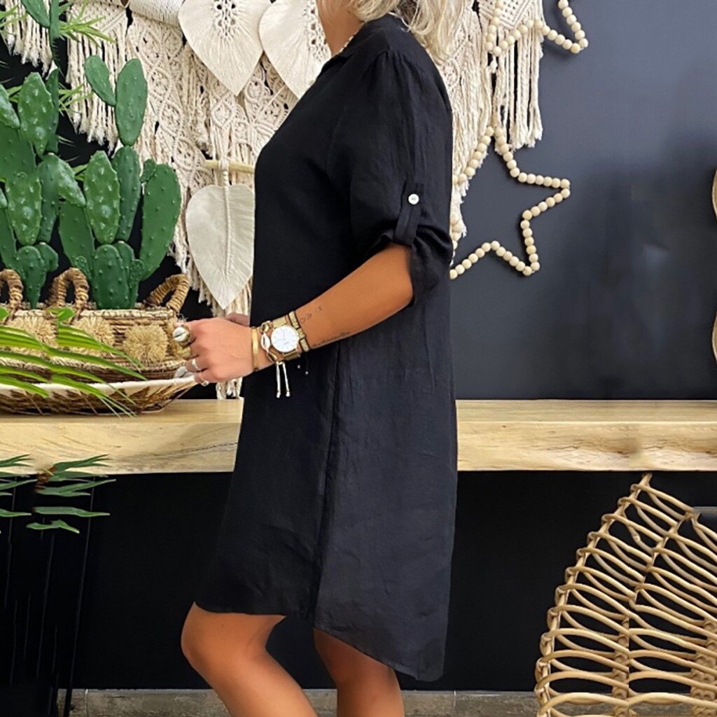 CHEMISE LONGUE EN LIN ET COTON - BOSSOUASHOP