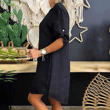 Load image into Gallery viewer, CHEMISE LONGUE EN LIN ET COTON - BOSSOUASHOP
